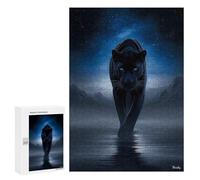 300 PCS Rompecabezas para Adultos Black Panther - Guardian of The Midnight Veil Rompecabezas para Adultos Juguete Decoración De Pared Arte De Pared Desafiante De Completar 300 PCS