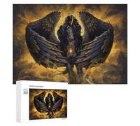 300 PCS Rompecabezas para Adultos Black Winged Horse Mythical Artwork Rompecabezas para Adultos Juguete Decoración De Pared Pero Divertido Y Humorístico Desafiante De Completar 300 PCS