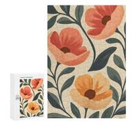 300 PCS Rompecabezas para Adultos Boho Minimalist Floral Art Rompecabezas para Adultos Juguetes Antiestrés Una Obra De Arte Difícil Y Desafiante 300 PCS