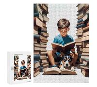 300 PCS Rompecabezas para Adultos Boy with The Dog Juego Familiar De Rompecabezas Análisis Y Lógica Interacción Entre Padres E Hijos 300 PCS