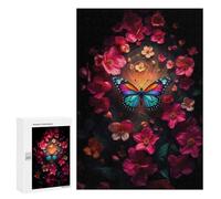 300 PCS Rompecabezas para Adultos Butterfly in Bloom, Fantasy Spring Illustration Rompecabezas para Adultos Juguetes De Bricolaje Corte De Precisión Cumpleaños Y Navidad 300 PCS