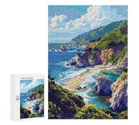300 PCS Rompecabezas para Adultos California Coast Pixel Rompecabezas para Adultos Juegos De Relajación Regalos para Mujeres Regalos De Cumpleaños 300 PCS