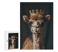 300 PCS Rompecabezas para Adultos Camel Animal Cute King Rompecabezas para Adultos Juguete Decoración De Pared Decoración del Hogar 300 PCS