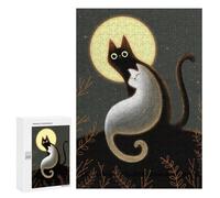 300 PCS Rompecabezas para Adultos Cats in The Moonlight Rompecabezas para Adultos Juegos Divertidos Regalos para Mujeres Desafiantes De Completar 300 PCS