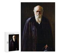 300 PCS Rompecabezas para Adultos Charles Darwin Painting Rompecabezas para Adultos Juegos Divertidos Alivia El Estrés Desafiante De Completar 300 PCS