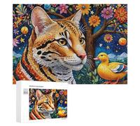 300 PCS Rompecabezas para Adultos Colorful Cat and Duck Fantasy Rompecabezas Juguetes Antiestrés Regalos para Mujeres Difíciles Y Desafiantes 300 PCS