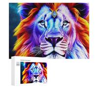 300 PCS Rompecabezas para Adultos Colorful Lion Art Print-12 Rompecabezas Juguetes Antiestrés Regalos para Mujeres Difíciles Y Desafiantes 300 PCS