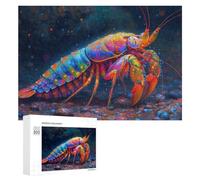 300 PCS Rompecabezas para Adultos Colorful Mantis Shrimp Artwork Rompecabezas para Adultos Juguete Decoración De Pared Pero Divertido Y Humorístico Desafiante De Completar 300 PCS