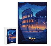300 PCS Rompecabezas para Adultos Colosseum Night View Rompecabezas para Adultos Juego De Ingenio Regalo De Cumpleaños Difícil Y Desafiante 300 PCS