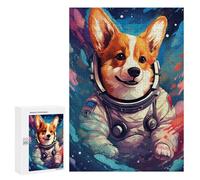 300 PCS Rompecabezas para Adultos Corgi Astronaut in Space -3 Rompecabezas para Adolescentes: Mejora La Memoria. Cada Pieza Es Única: Juguetes Educativos De Aprendizaje 300 PCS