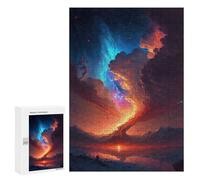 300 PCS Rompecabezas para Adultos Cosmic Aurora Over Frozen Peaks Rompecabezas para Adultos Juguetes Antiestrés Una Obra De Arte Difícil Y Desafiante 300 PCS