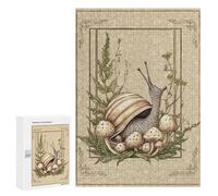 300 PCS Rompecabezas para Adultos Cottagecore Snail and Mushrooms Rompecabezas para Adultos Juegos Relajantes Desafío Difícil Desafío Difícil 300 PCS