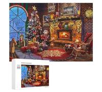 300 PCS Rompecabezas para Adultos Cozy Christmas Room Puzzle Rompecabezas para Adultos Juguete Decoración De Pared Pero Divertido Y Humorístico Desafiante De Completar 300 PCS