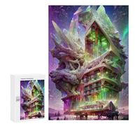 300 PCS Rompecabezas para Adultos Crystal Fantasy Tower Rompecabezas para Adultos Juguete Decoración De Pared Decoración del Hogar 300 PCS