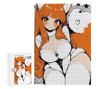 300 PCS Rompecabezas para Adultos Cute Anime Fox Girl Illustration Rompecabezas para Adultos Juegos Familiares Regalos para Mujeres Interacción Entre Padres E Hijos 300 PCS