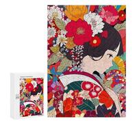 300 PCS Rompecabezas para Adultos Cute Japanese Kimono Girl Rompecabezas para Adultos Juego De Ingenio Pero Divertidos Y Regalos Humorísticos para Amigos Y Familiares 300 PCS