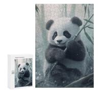 300 PCS Rompecabezas para Adultos Cute Panda with Bamboo Shoot Juego Familiar De Rompecabezas Análisis Y Lógica Interacción Entre Padres E Hijos 300 PCS