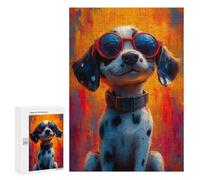300 PCS Rompecabezas para Adultos Dalmatian Dog in Sunglasses Rompecabezas para Adultos Juegos De Relajación Regalos para Mujeres Regalos De Cumpleaños 300 PCS