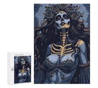 300 PCS Rompecabezas para Adultos Day of The Dead Woman Rompecabezas para Adultos Juegos De Relajación Carrera De Velocidad De Manos 300 PCS