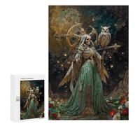 300 PCS Rompecabezas para Adultos Diosa De Lo Inevitable Santisima Muerte Rompecabezas para Adultos Juguete Decoración De Pared Arte De Pared Desafiante De Completar 300 PCS