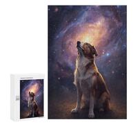 300 PCS Rompecabezas para Adultos Dog Gazing at Galaxy Rompecabezas para Adultos Juguete Decoración De Pared Arte De Pared Desafiante De Completar 300 PCS