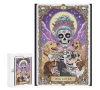 300 PCS Rompecabezas para Adultos Dog Lover Tarot Card Illustration Rompecabezas para Adultos Juegos Divertidos Vacaciones En Casa Matar El Tiempo Regalos De Cumpleaños Y Únicos 300 PCS