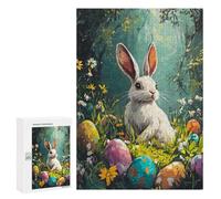 300 PCS Rompecabezas para Adultos Easter Bunny Egg Painting Rompecabezas para Adultos Juguete Decoración De Pared Arte De Pared Desafiante De Completar 300 PCS