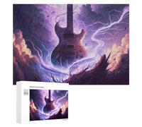 300 PCS Rompecabezas para Adultos Electric Guitar in Storm Rompecabezas para Adultos Juego De Ingenio Regalo De Cumpleaños Difícil Y Desafiante 300 PCS