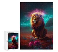 300 PCS Rompecabezas para Adultos Electric Lion in Fantasy Land Rompecabezas para Adultos Juegos Divertidos Alivia El Estrés Desafiante De Completar 300 PCS