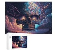 300 PCS Rompecabezas para Adultos Electric Skull Mystic Energy -3 Rompecabezas para Adultos Juguetes De Bricolaje Análisis Y Lógica Cumpleaños Y Navidad 300 PCS