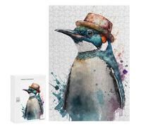 300 PCS Rompecabezas para Adultos Emperor Penguin Watercolor Rompecabezas para Adultos Juguete Decoración De Pared Mejora Los Recuerdos Regalos para Amigos Y Familiares 300 PCS