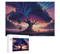 300 PCS Rompecabezas para Adultos Enchanted Tree Lightning Storm Rompecabezas para Adultos Juegos De Relajación Carrera De Velocidad De Manos 300 PCS