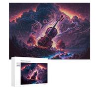 300 PCS Rompecabezas para Adultos Enchanted Violin in Stormscape Rompecabezas para Adultos Juguetes Antiestrés Decoración del Hogar Cumpleaños Y Navidad 300 PCS