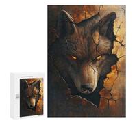 300 PCS Rompecabezas para Adultos Eyes of Eternity Wolf Rompecabezas para Adultos Juguete Decoración De Pared Arte De Pared Desafiante De Completar 300 PCS