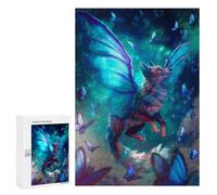 300 PCS Rompecabezas para Adultos Fantasy Fox with Butterfly Wings Rompecabezas para Adultos Juegos Familiares Regalos para Mujeres Interacción Entre Padres E Hijos 300 PCS