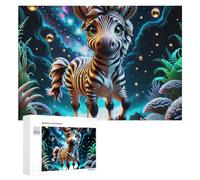 300 PCS Rompecabezas para Adultos Fantasy Zebra in Magical Forest Rompecabezas para Adultos Juguetes Antiestrés Decoración del Hogar Cumpleaños Y Navidad 300 PCS