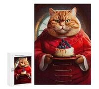 300 PCS Rompecabezas para Adultos Fat Cat Cake Boss Juego Familiar De Rompecabezas Análisis Y Lógica Interacción Entre Padres E Hijos 300 PCS