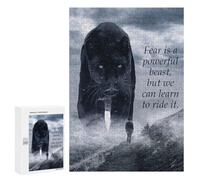 300 PCS Rompecabezas para Adultos Fear Is A Beast Panther Rompecabezas para Adultos Mejora La Memoria Actividades Divertidas En Casa 300 PCS