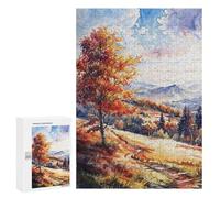 300 PCS Rompecabezas para Adultos Fiery Autumn Vista Rompecabezas para Adultos Juego De Ingenio Pero Divertidos Y Regalos Humorísticos para Amigos Y Familiares 300 PCS