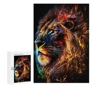 300 PCS Rompecabezas para Adultos Flaming Lion Art Print -2 Rompecabezas para Adolescentes: Mejora La Memoria. Cada Pieza Es Única: Juguetes Educativos De Aprendizaje 300 PCS