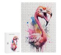 300 PCS Rompecabezas para Adultos Flamingo Watercolor Rompecabezas para Adultos Juegos De Relajación Regalos para Mujeres Regalos De Cumpleaños 300 PCS