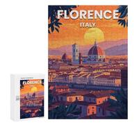 300 PCS Rompecabezas para Adultos Florence Sunset Cityscape Rompecabezas para Adultos Juegos Divertidos Vacaciones En Casa Matar El Tiempo Regalos De Cumpleaños Y Únicos 300 PCS