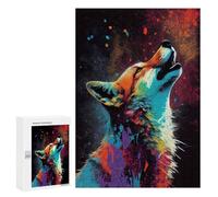 300 PCS Rompecabezas para Adultos Fox Howl Animal Rompecabezas para Adultos Juegos Divertidos Alivia El Estrés Desafiante De Completar 300 PCS