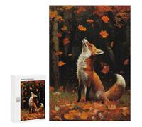300 PCS Rompecabezas para Adultos Fox in Autumn Forest Rompecabezas para Adultos Juguete Decoración De Pared Decoración del Hogar 300 PCS