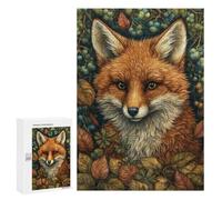300 PCS Rompecabezas para Adultos Fox in Whimsical Forest Rompecabezas para Adultos Juguete Decoración De Pared Mejora Los Recuerdos Regalos para Amigos Y Familiares 300 PCS