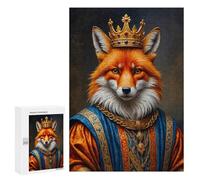 300 PCS Rompecabezas para Adultos Fox King Rompecabezas para Adultos Juguetes De Bricolaje Decoración del Hogar Difíciles Y Desafiantes 300 PCS