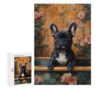 300 PCS Rompecabezas para Adultos French Bulldog Dog in A Bathtub Rompecabezas para Adultos Juego De Ingenio Pero Divertido Y Humorístico Actividades Divertidas En Casa, 300 PCS