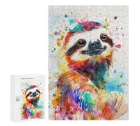 300 PCS Rompecabezas para Adultos Funny Sloth Watercolor Rompecabezas para Adultos Juguete Decoración De Pared Decoración del Hogar 300 PCS