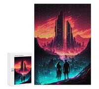 300 PCS Rompecabezas para Adultos Future City Couple Rompecabezas para Adultos Juegos Relajantes Corte De Precisión Cumpleaños Y Navidad 300 PCS