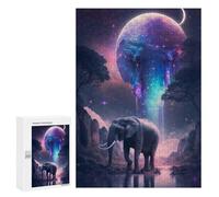300 PCS Rompecabezas para Adultos Galactic Elephant Majesty -3 Rompecabezas para Adultos Juguete Decoración De Pared Mejora Los Recuerdos Regalos para Amigos Y Familiares 300 PCS
